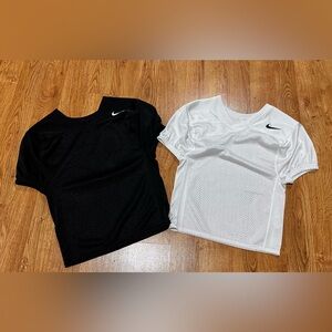 Nike Youth Black and White Mesh Football Jerseys